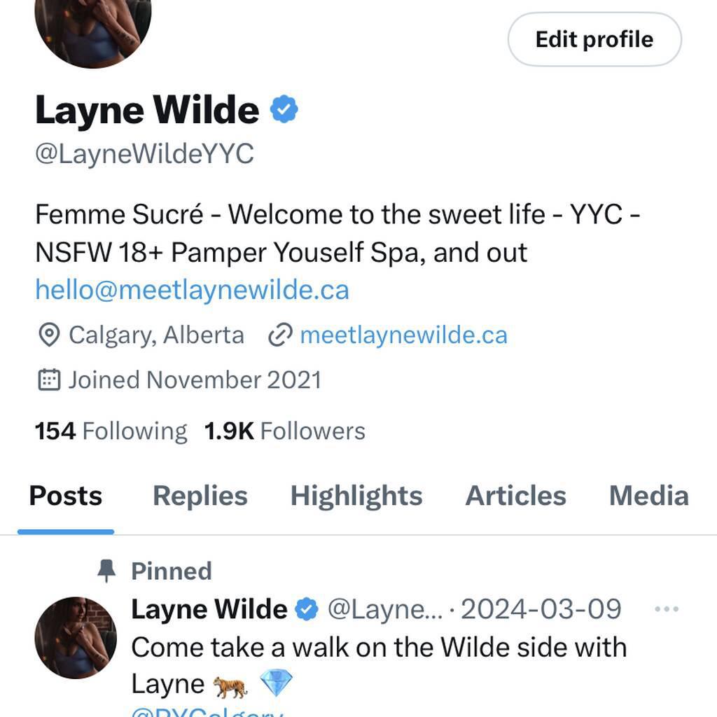 Www.meetlaynewilde.ca is Female Escorts. | Calgary | Alberta | Canada | canadapleasure.com 