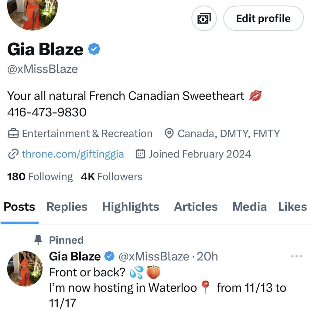 Gia Blaze is Female Escorts. | Hamilton | Ontario | Canada | canadapleasure.com 