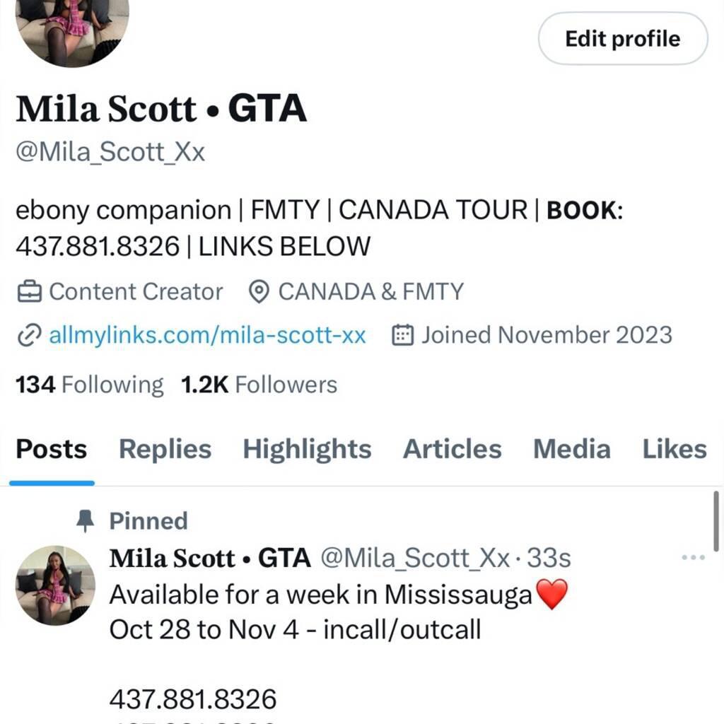 Mila Scott is Female Escorts. | Toronto | Ontario | Canada | canadapleasure.com 