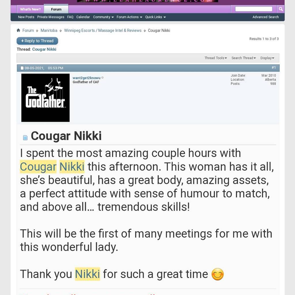 Cougarnikki is Female Escorts. | windsor | Ontario | Canada | canadapleasure.com 