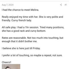 
                        Melina
                     is Female Escorts. | Sault Ste Marie | Ontario | Canada | canadapleasure.com 