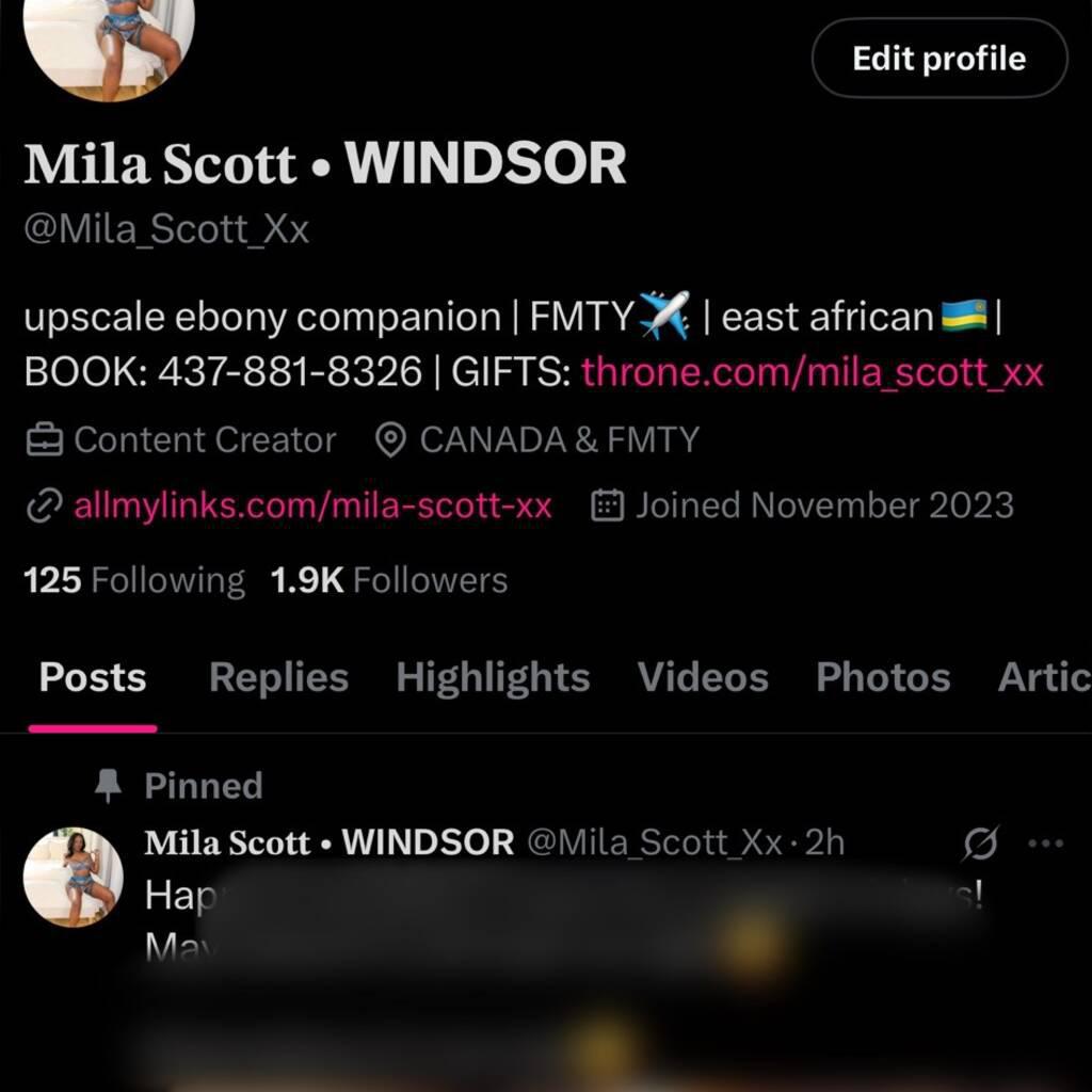 
                        Mila Scott
                     is Female Escorts. | windsor | Ontario | Canada | canadapleasure.com 