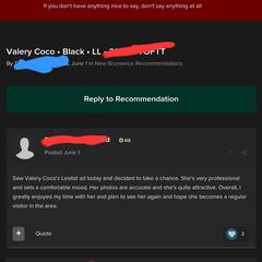 
                        Valery coco
                     is Female Escorts. | Moncton | New Brunswick | Canada | canadapleasure.com 