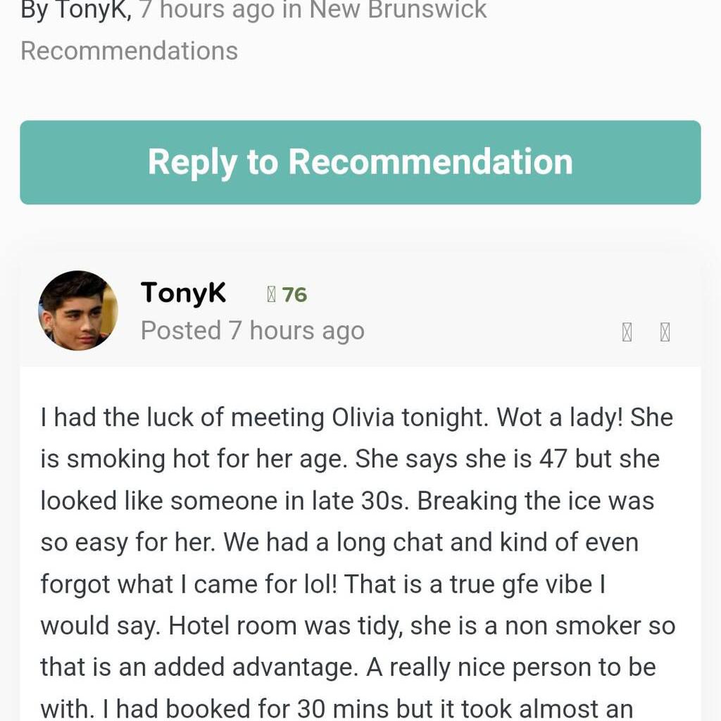 
                        Olivia
                     is Female Escorts. | St. John | New Brunswick | Canada | canadapleasure.com 