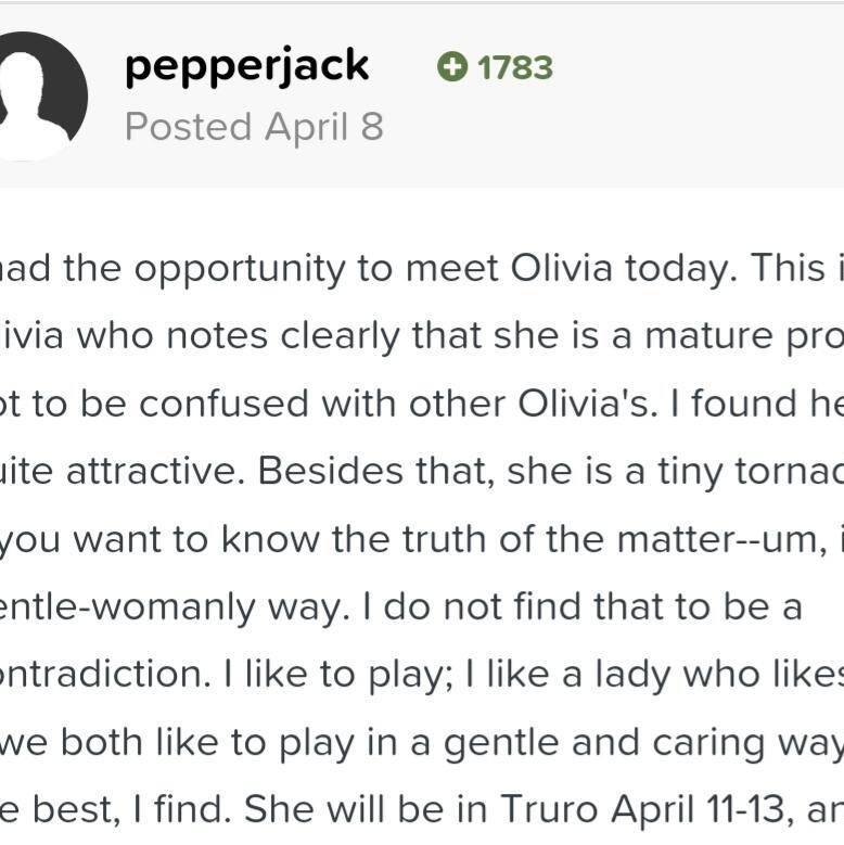 
                        Olivia
                     is Female Escorts. | St. John | New Brunswick | Canada | canadapleasure.com 