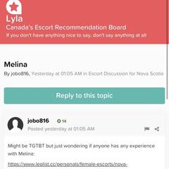 
                        Melina
                     is Female Escorts. | Brandon | Manitoba | Canada | canadapleasure.com 