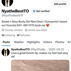 
                        Nya
                     is Female Escorts. | Toronto | Ontario | Canada | canadapleasure.com 