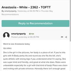 
                        Anastasiia647.488.3262
                     is Female Escorts. | Thunder Bay | Ontario | Canada | canadapleasure.com 