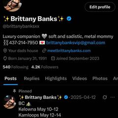 
                        Brittany Banks
                     is Female Escorts. | windsor | Ontario | Canada | canadapleasure.com 
