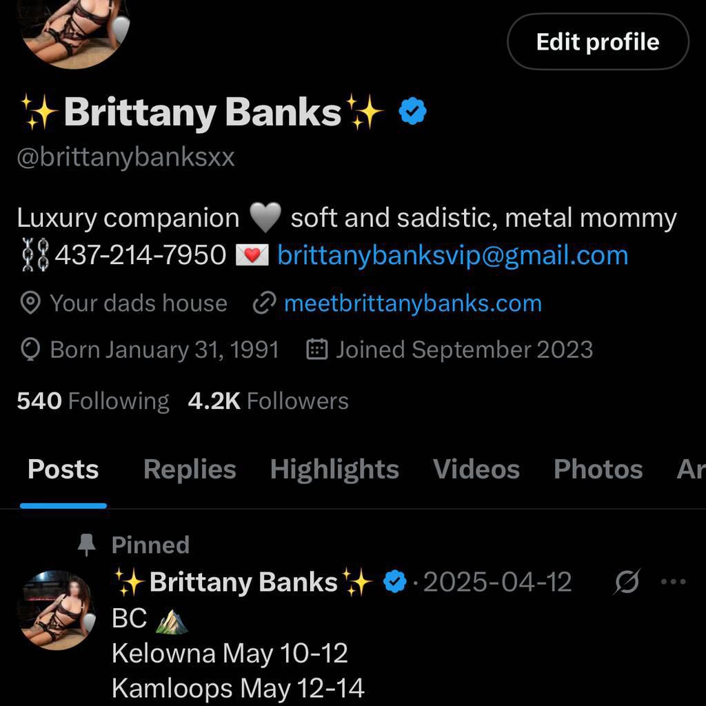 
                        Brittany Banks
                     is Female Escorts. | windsor | Ontario | Canada | canadapleasure.com 