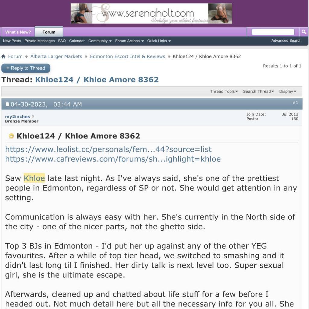 
                        Khloe Amore
                     is Female Escorts. | Edmonton | Alberta | Canada | canadapleasure.com 