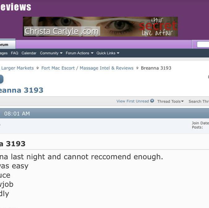 
                        Breanna
                     is Female Escorts. | Ft Mcmurray | Alberta | Canada | canadapleasure.com 