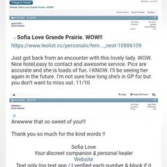 
                        Sofia Love
                     is Female Escorts. | Lethbridge | Alberta | Canada | canadapleasure.com 