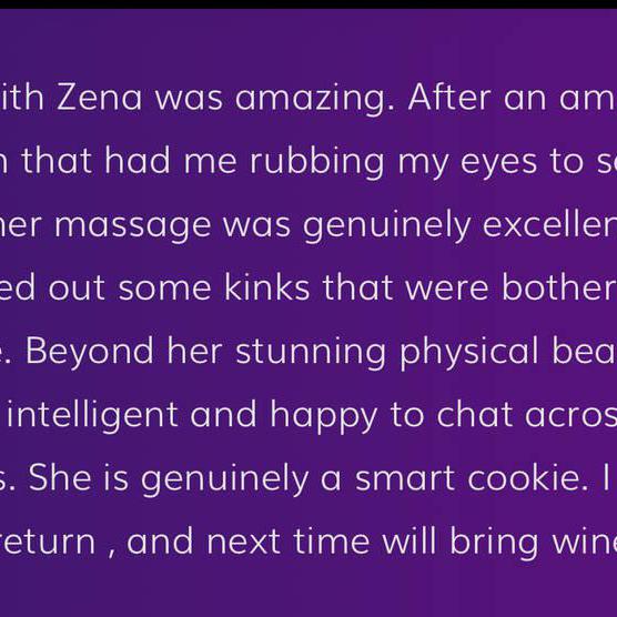 
                        Zena
                     is Female Escorts. | Quebec City | Quebec | Canada | canadapleasure.com 