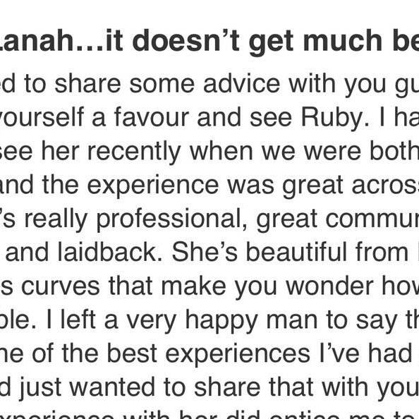 
                        Ruby
                     is Female Escorts. | Regina | Saskatchewan | Canada | canadapleasure.com 