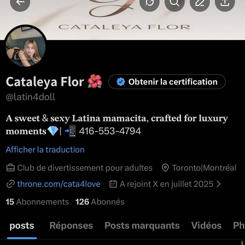 
                        Cataleya Flor
                     is Female Escorts. | Toronto | Ontario | Canada | canadapleasure.com 