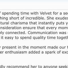 
                        Velvet
                     is Female Escorts. | Edmonton | Alberta | Canada | canadapleasure.com 