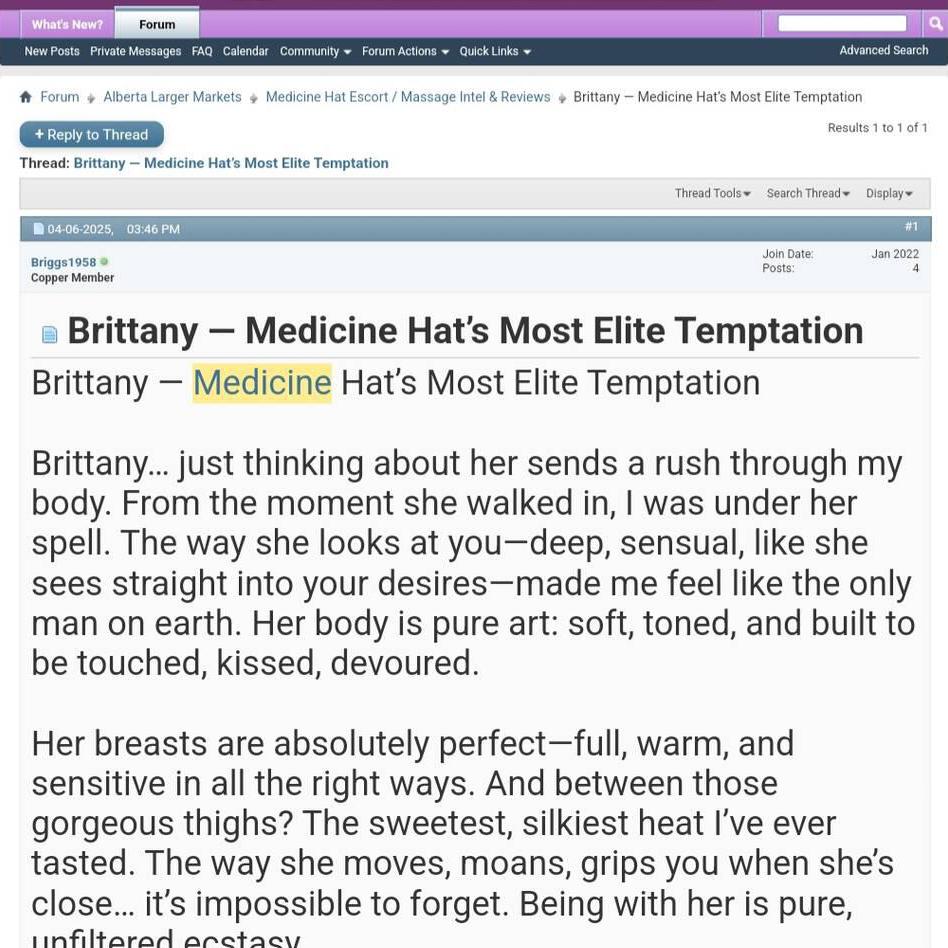 
                        Brittany The One & Only
                     is Female Escorts. | Medicine Hat | Alberta | Canada | canadapleasure.com 