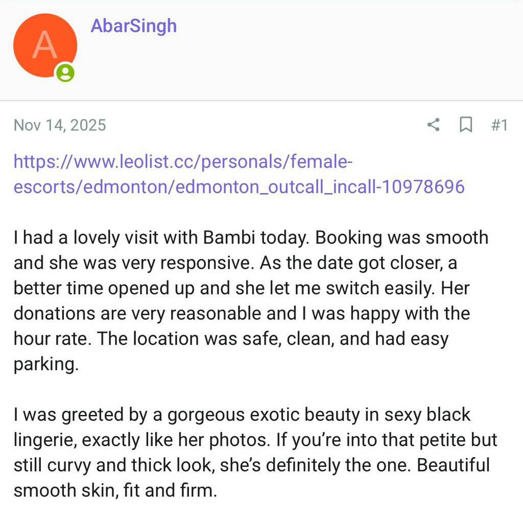 
                        BAMBI
                     is Female Escorts. | Calgary | Alberta | Canada | canadapleasure.com 