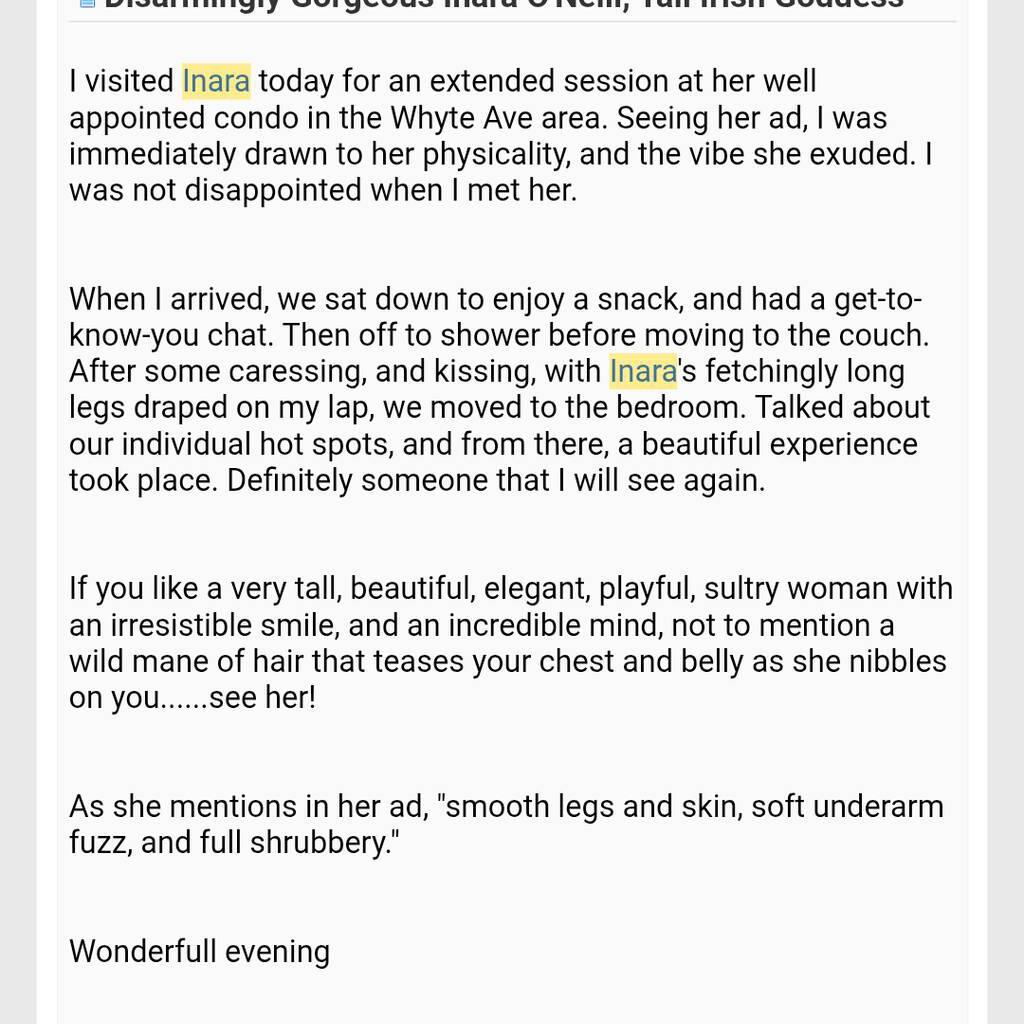 
                        Inara O'Neill
                     is Female Escorts. | Cariboo | British Columbia | Canada | canadapleasure.com 