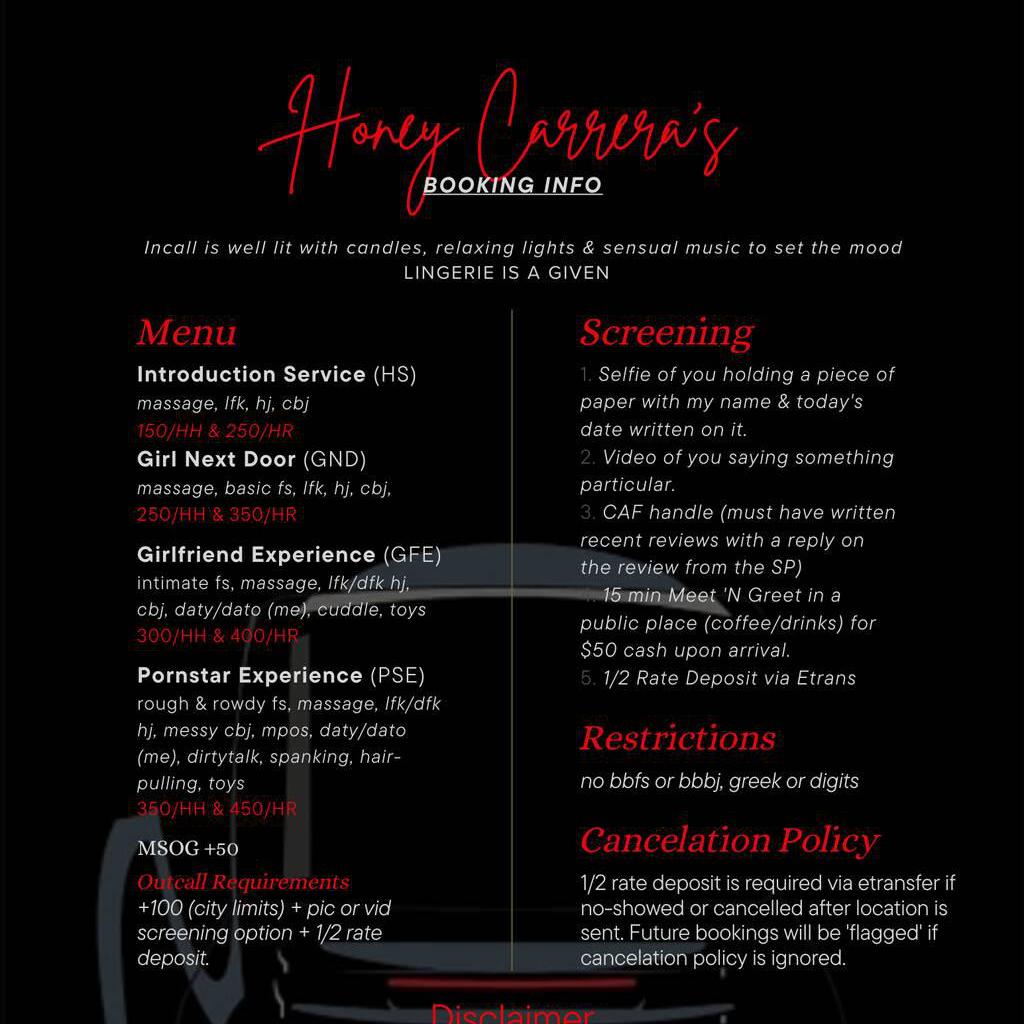 
                        Honey Carrera
                     is Female Escorts. | Calgary | Alberta | Canada | canadapleasure.com 