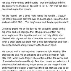 
                        Destinee
                     is Female Escorts. | Montreal | Quebec | Canada | canadapleasure.com 