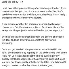 
                        Destinee
                     is Female Escorts. | Montreal | Quebec | Canada | canadapleasure.com 