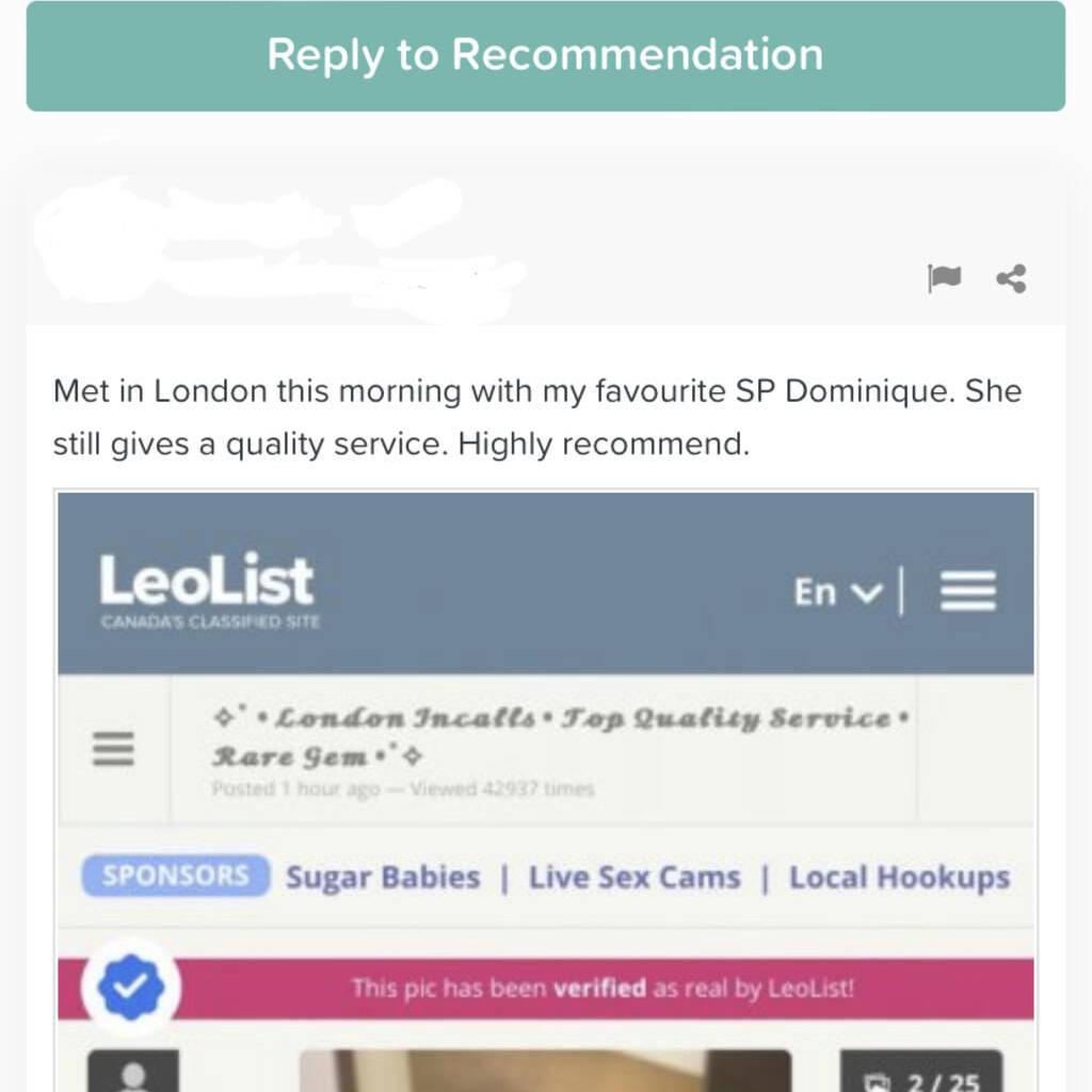 
                        Dominique - Well Reviewed
                     is Female Escorts. | Toronto | Ontario | Canada | canadapleasure.com 