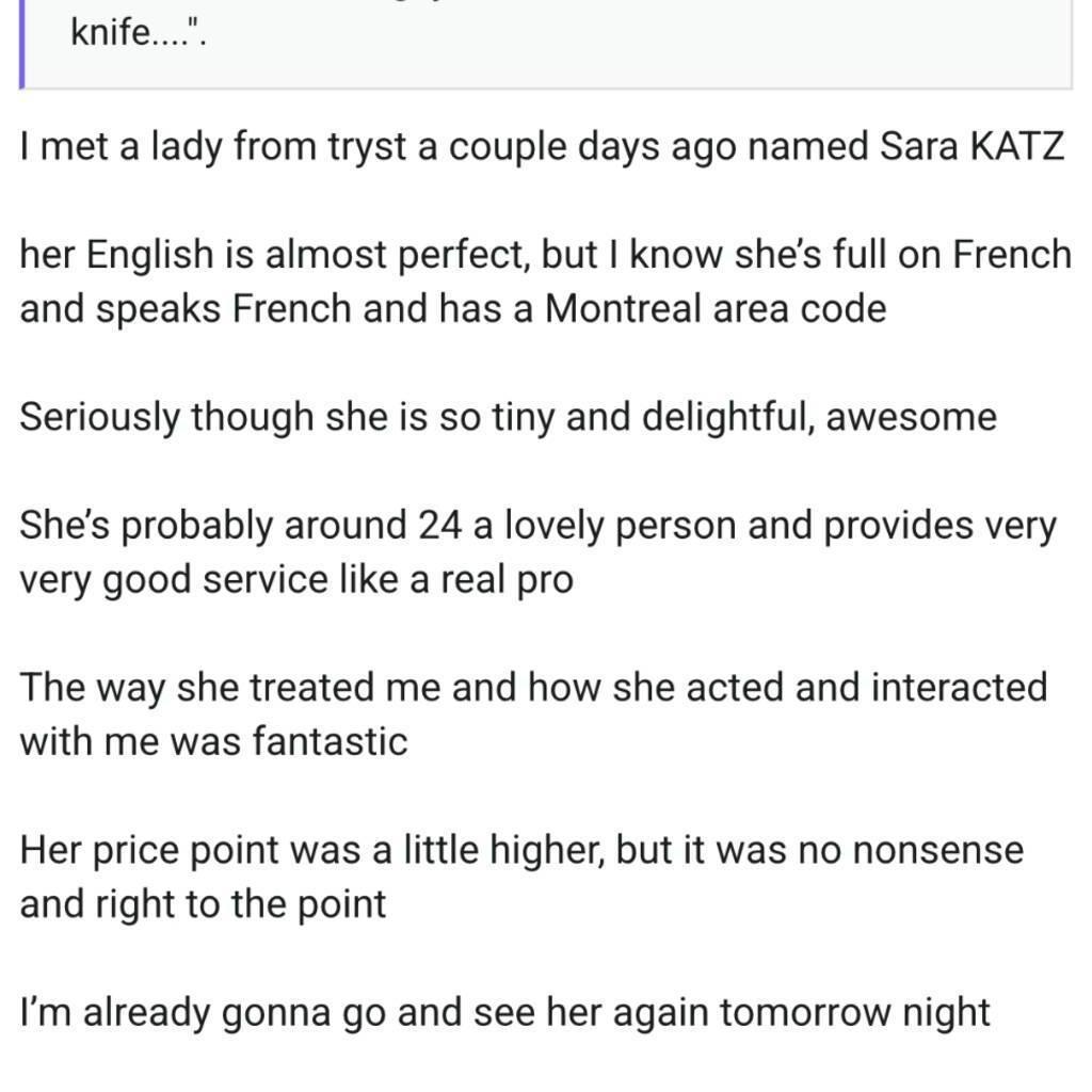 
                        Sarah Katz
                     is Female Escorts. | Vancouver | British Columbia | Canada | canadapleasure.com 