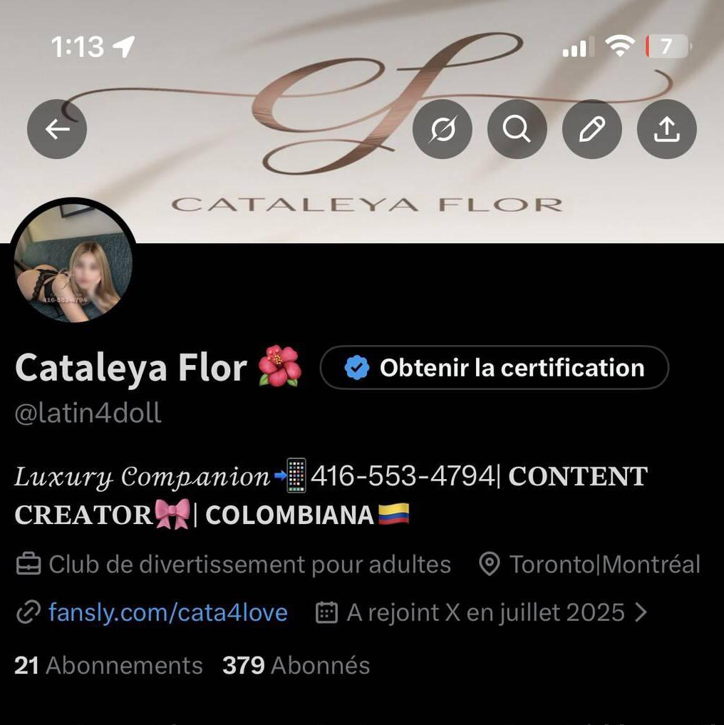 
                        Cataleya Flor
                     is Female Escorts. | Toronto | Ontario | Canada | canadapleasure.com 