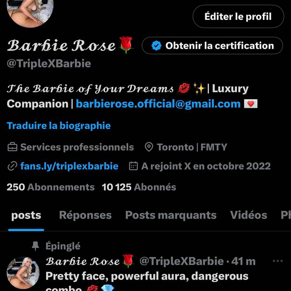 
                        Barbie Rose
                     is Female Escorts. | Toronto | Ontario | Canada | canadapleasure.com 