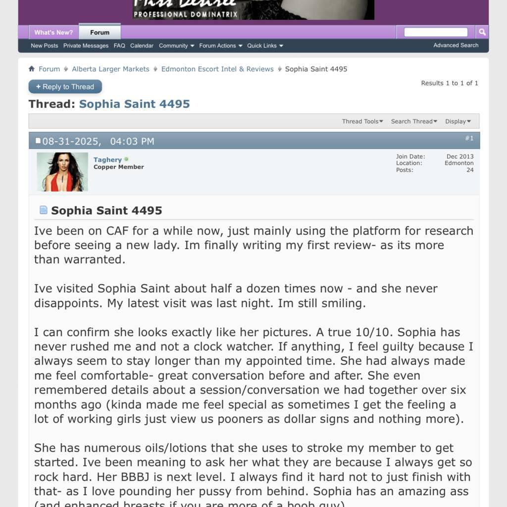 
                        X sophiasaintyeg
                     is Female Escorts. | Edmonton | Alberta | Canada | canadapleasure.com 