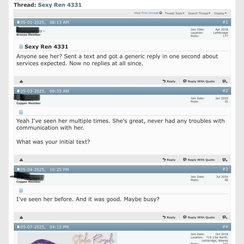 
                        Sexy Ren
                     is Female Escorts. | Lethbridge | Alberta | Canada | canadapleasure.com 