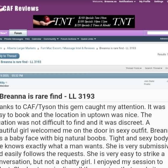 
                        Breanna
                     is Female Escorts. | Ft Mcmurray | Alberta | Canada | canadapleasure.com 