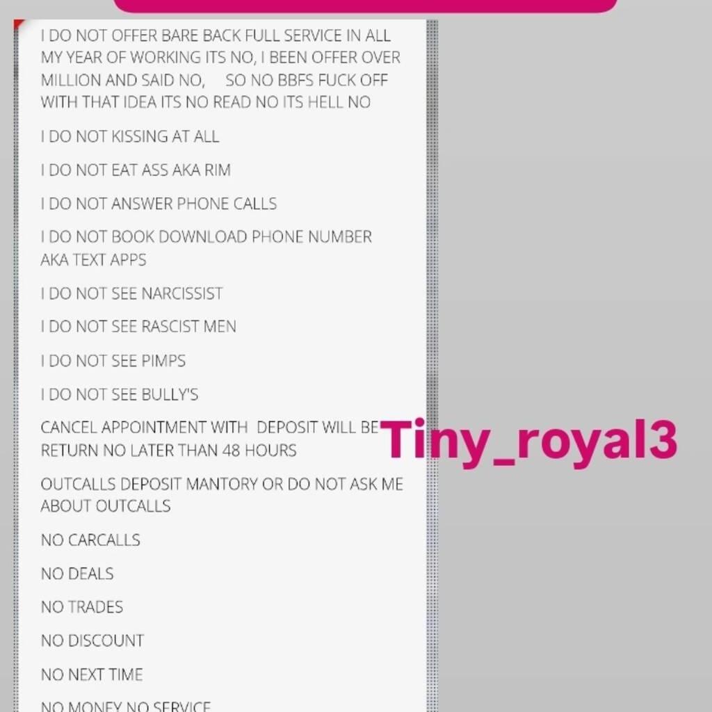 
                        Tiny_royal3
                     is Female Escorts. | Barrie | Ontario | Canada | canadapleasure.com 