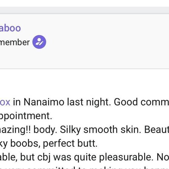 
                        Renee
                     is Female Escorts. | Nanaimo | British Columbia | Canada | canadapleasure.com 