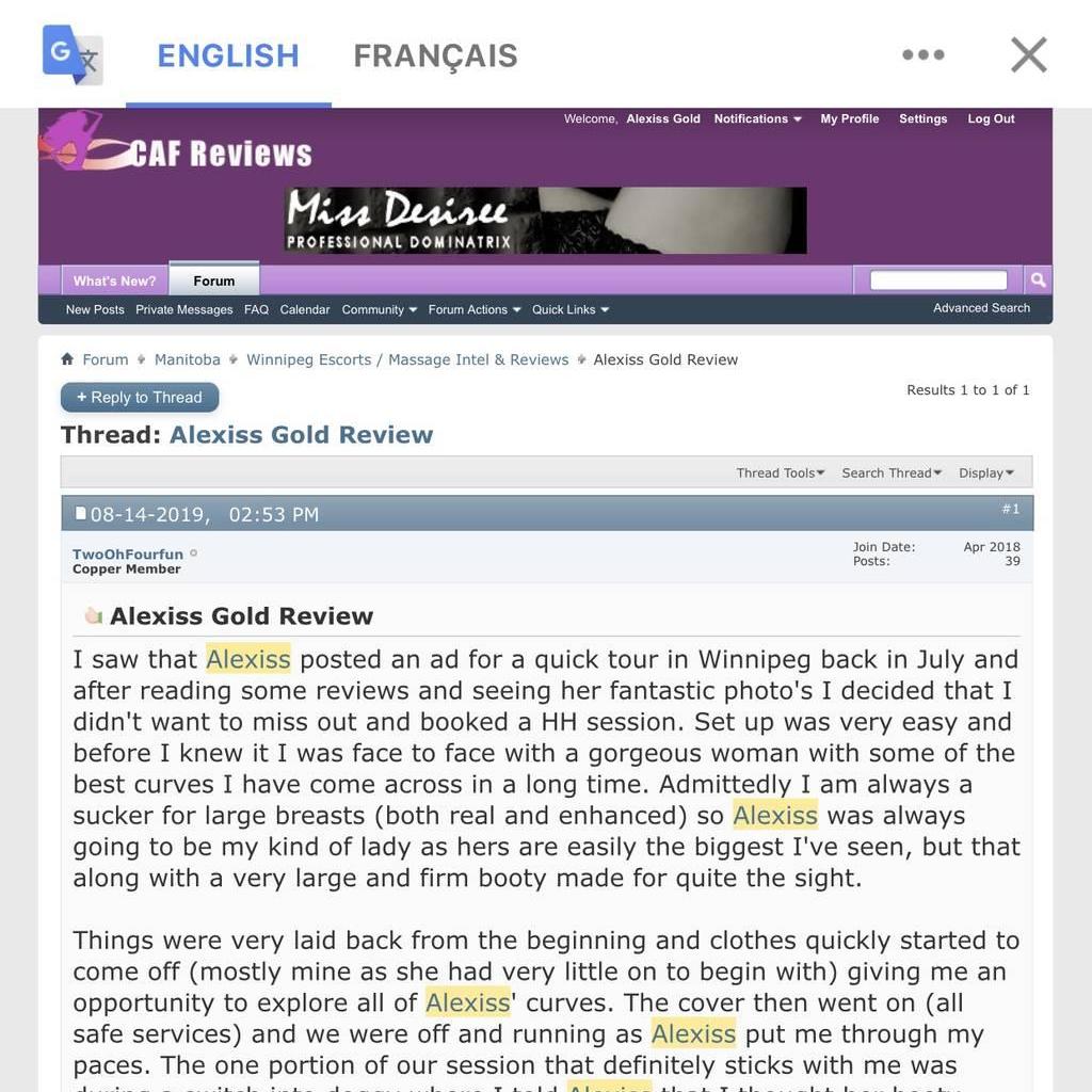 
                        Alexiss Gold
                     is Female Escorts. | Toronto | Ontario | Canada | canadapleasure.com 