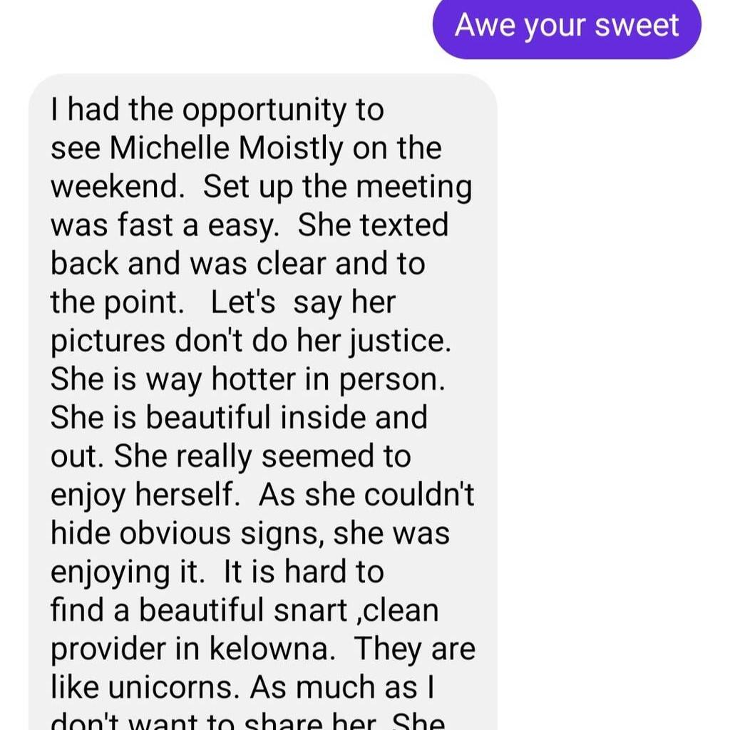 
                        Michelle Moistly
                     is Female Escorts. | Kelowna | British Columbia | Canada | canadapleasure.com 