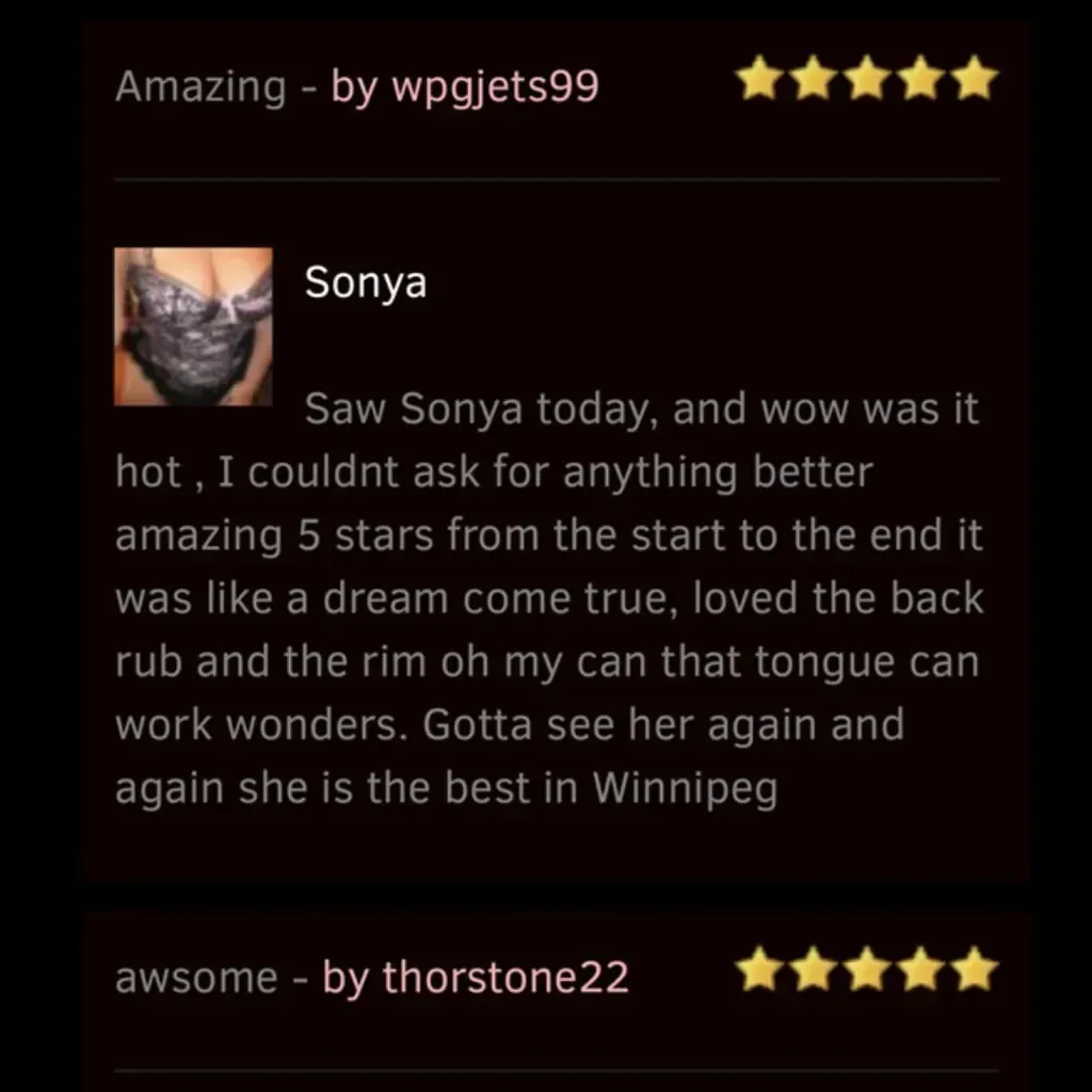 
                        SONYA
                     is Female Escorts. | Winnipeg | Manitoba | Canada | canadapleasure.com 