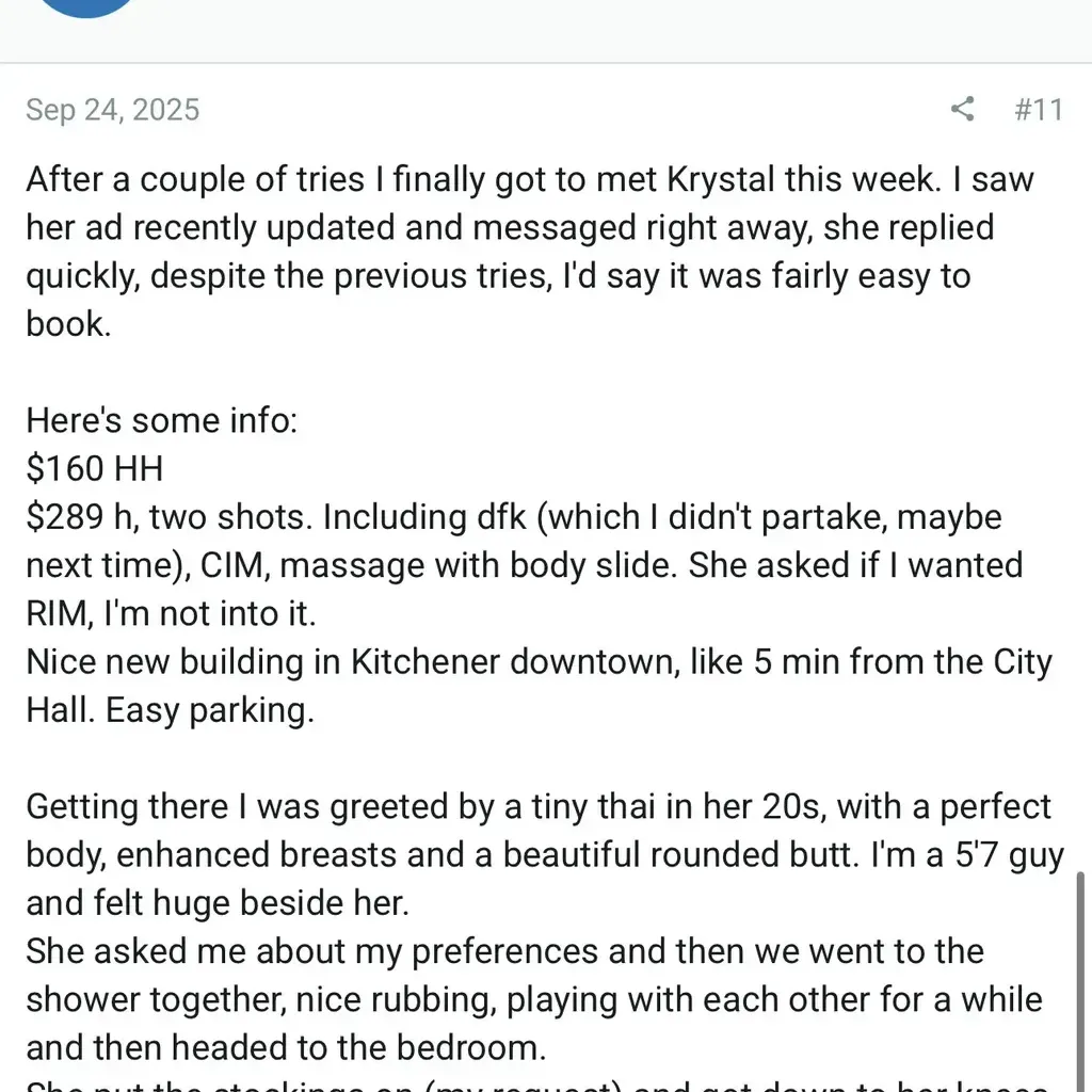 
                        Krystal
                     is Female Escorts. | Kitchener | Ontario | Canada | canadapleasure.com 