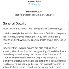 
                        BreezieBaby
                     is Female Escorts. | Hamilton | Ontario | Canada | canadapleasure.com 